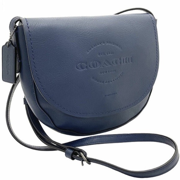 Coach Handbags - Coach Leather Hudson Crossbody Navy